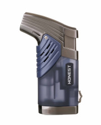 Зажигалка сигарная Honest, двойное пламя, с пробойником, черная