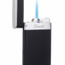 Зажигалка Caseti турбо, тонкая, черная