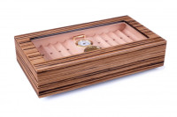 Хьюмидор Lubinski на 40 сигар со стеклом, Зебрано