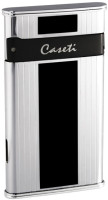 Зажигалка Caseti турбо, тонкая, серебристая