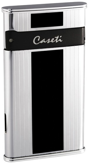 Зажигалка Caseti турбо, тонкая, серебристая
