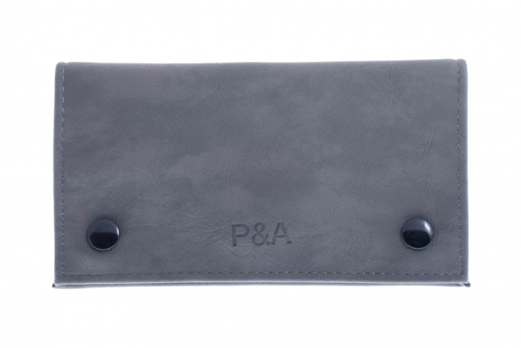 Кисет P&A для самокруток, экокожа, серый