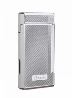 Зажигалка Caseti сигарная турбо (двойное пламя), серебристый карбон