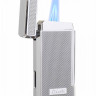 Зажигалка Caseti сигарная турбо (двойное пламя), серебристый карбон