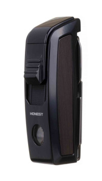 Зажигалка сигарная Honest, с ножницами, черная