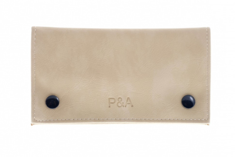 Кисет P&A для самокруток, экокожа, бежевый