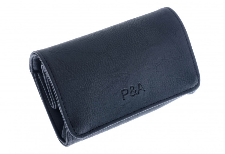 Кисет P&A для самокруток и табака, экокожа, черный
