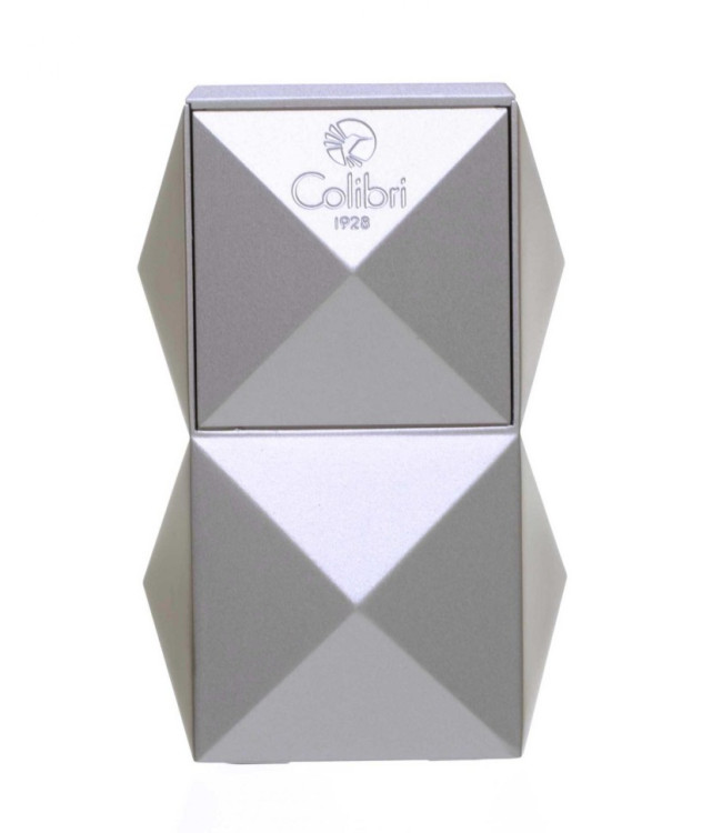 Зажигалка настольная Colibri Quasar, тройное турбопламя, Серый лак