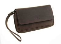 Сумка P&A для 2 трубок и табака, натуральная буйволиная кожа, подарочная упаковка