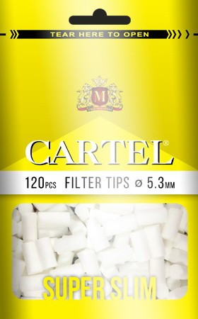 Фильтры для самокруток CARTEL SUPER SLIM 120шт