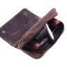 Сумка P&A для 2 трубок и табака, натуральная буйволиная кожа, подарочная упаковка