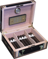 Хьюмидор Elie Bleu Alba Black 75 сигар / ashtray