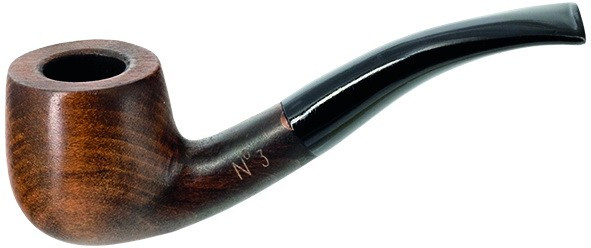 Трубка Пайп № 3 бук изогнутая, фильтр 9мм, подставка, чехол