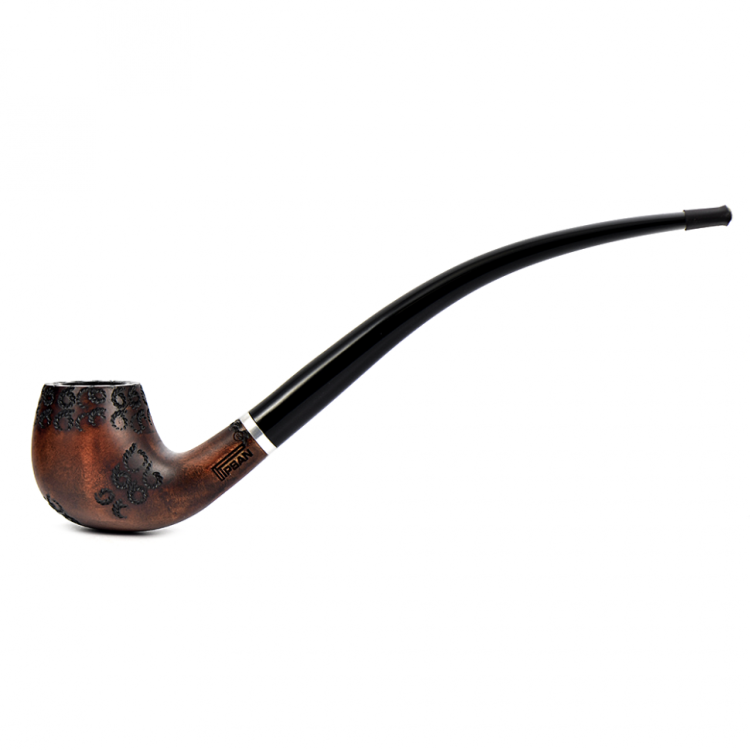 Трубка курительная Pipsan №OК114 охладитель/ длинная изогнутая