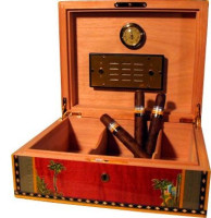 Хьюмидор Elie Bleu Alba Red 75 сигар / ashtray