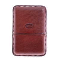 Сигаретница Jemar на 6 штук, натуральная кожа, коричневая Испания