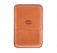 Сигаретница Jemar на 6 штук, натуральная кожа, винтаж