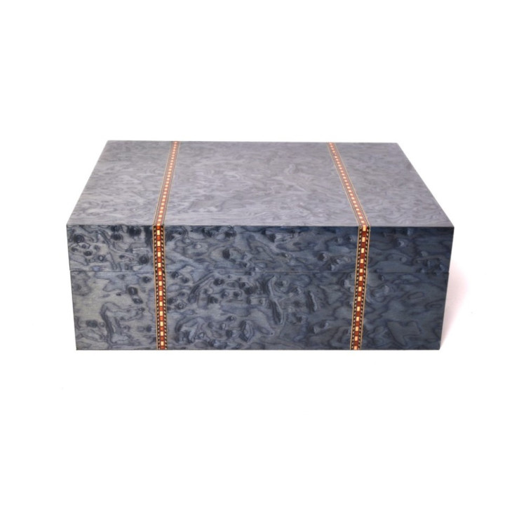 Хьюмидор Jemar 280 Blue лакированный, увлажнитель, гигрометр