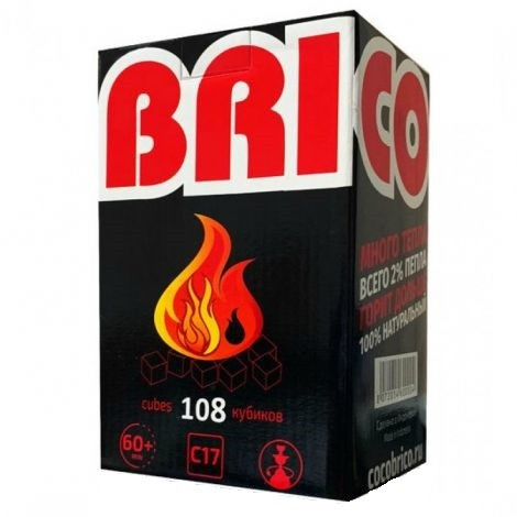 Уголь для кальяна COCOBRICO FLAT 108*17 мм, кокосовый