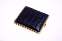 Портсигар Stoll на 18 сигарет, натуральная кожа, Крокодил