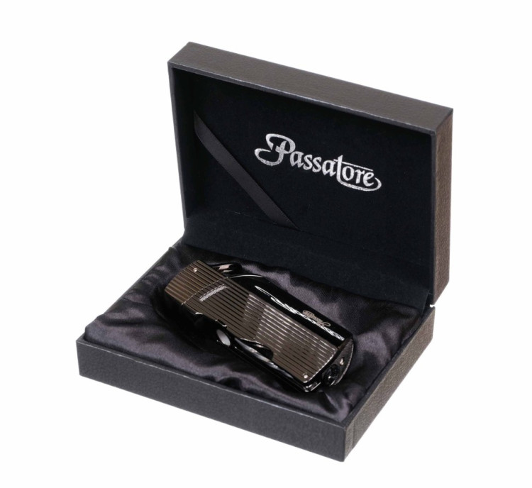 Зажигалка сигарная Passatore, двойное пламя, с пробойником и докуривателем