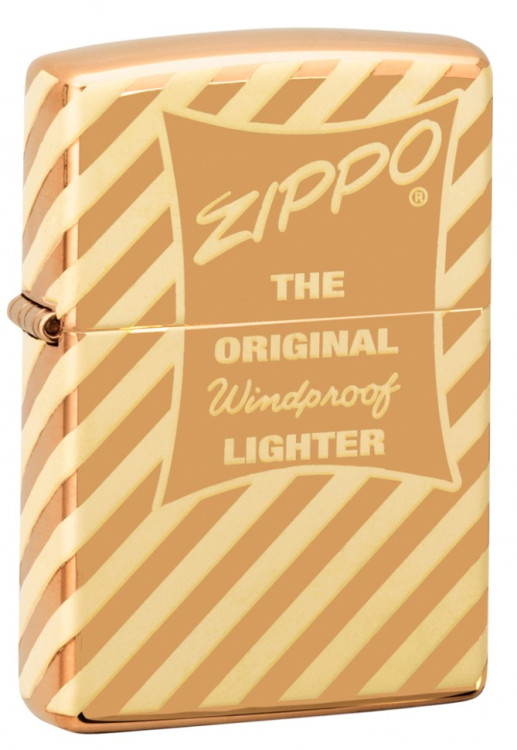Зажигалка ZIPPO Vintage Zippo Box Top с покрытием High Polish Brass