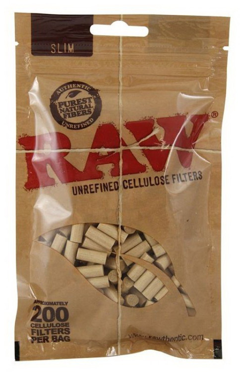 Фильтры для самокруток RAW Slim Cellulose 200