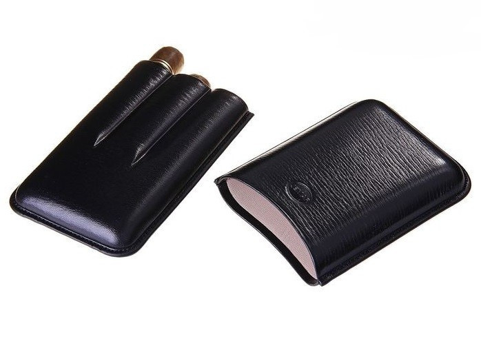 Портсигар JEMAR черный для 3 сигар 464-3