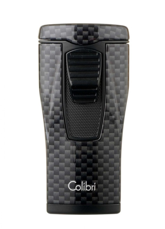 Зажигалка сигарная Colibri Monaco (тройное пламя), черный карбон