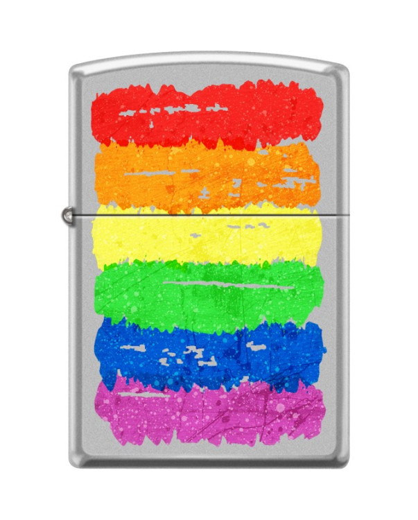 Зажигалка ZIPPO Радуга c покрытием Satin Chrome™