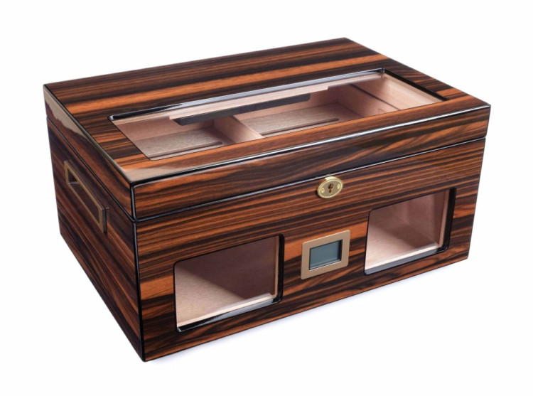 Хьюмидор Lubinski на 100 сигар cо стеклом, Макассар (уценка)