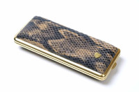 Портсигар Stoll на 14 сигарет, натуральная кожа, Змея