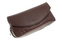Сумка P&A для трубки и табака, натуральная кожа, коричневая