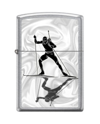Зажигалка ZIPPO Биатлонист с покрытием Street Chrome™