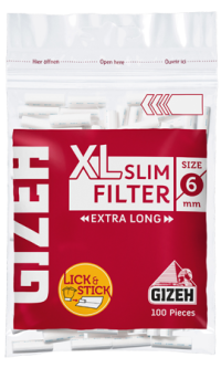 Фильтры для самокруток GIZEH Slim XL 100, 6 мм