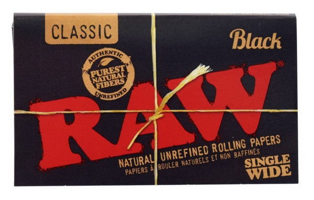 Бумага для самокруток RAW Classic SINGLE WIDE DOUBLE BLACK 100