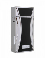 Зажигалка Caseti сигарная турбо, черная, с гильотиной