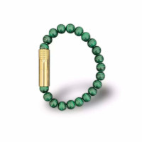 ПРОБОЙНИК PUNCH BRACELET GOLD MALACHITE (MEDIUM 17-19 см)