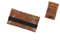 Кисет Esquire для сигаретного табака кожа коричневый с резинкой