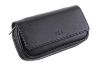Сумка P&A для 2 трубок и табака, натуральная кожа, подарочная упаковка