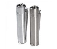 Зажигалка CLIPPER кремниевая Silver / Polished Brass, нержавеющая сталь