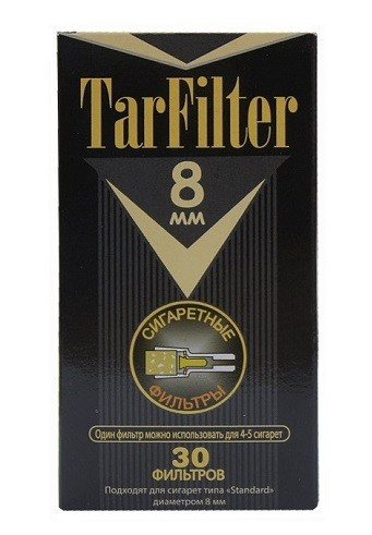 Фильтр мундштук для сигарет TarFilter 8 мм 30 шт