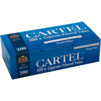 Гильзы сигаретные CARTEL SLIM BLUE 200