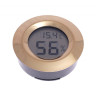 Термо-Гигрометр цифровой круглый, золото