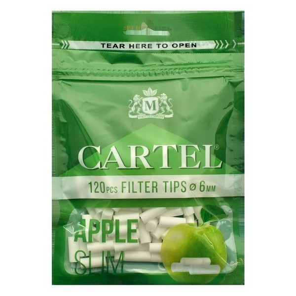 Фильтры для самокруток CARTEL SLIM APPLE 120