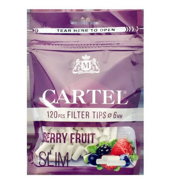 Фильтры для самокруток CARTEL SLIM BERRY FRUIT 120