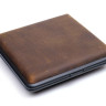 Портсигар Passatore на 20 сигарет, натуральная буйволиная кожа, Темно-коричневый