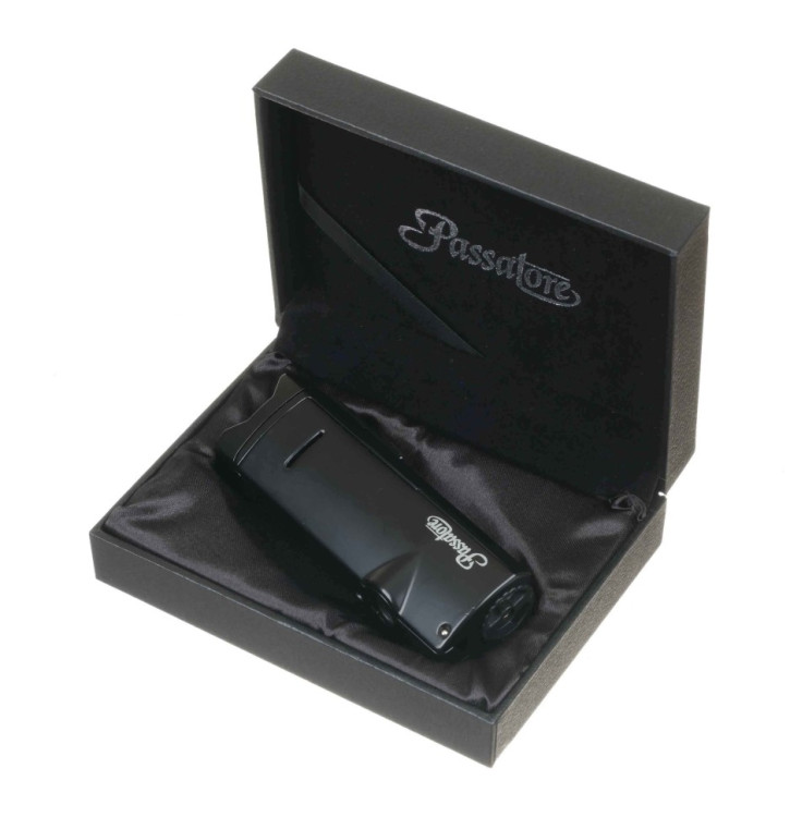 Зажигалка сигарная Passatore, тройное пламя, черная