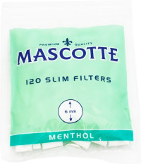 Фильтр для самокруток MASCOTTE Slim Menthol 120, 6 мм
