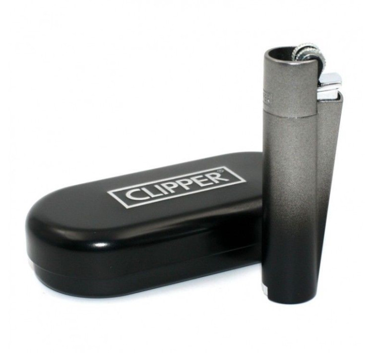Зажигалка CLIPPER кремниевая Black Gradient, нержавеющая сталь СМ055RU